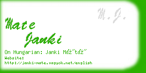 mate janki business card